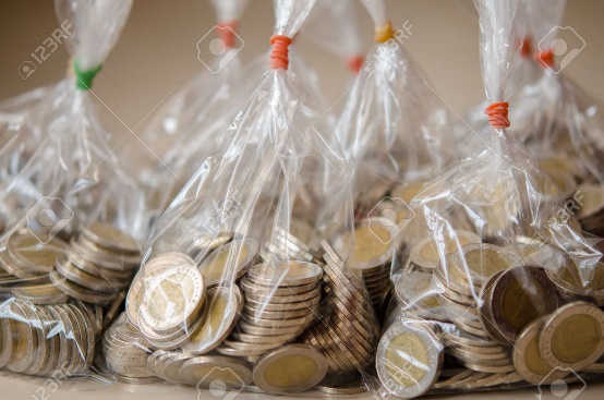 Many Coins In A Plastic Bag Stock Photo, Picture And Royalty Free Image.  Image 20101008.